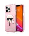 Karl Lagerfeld Glitter Karl's Head Case for iPhone 13 Pro Max - Pink
