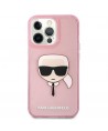 Karl Lagerfeld Glitter Karl's Head Case for iPhone 13 Pro Max - Pink