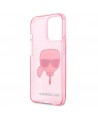 Karl Lagerfeld Glitter Karl's Head Case for iPhone 13 Pro Max - Pink