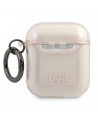 Karl Lagerfeld Glitter Karl's Head Case for AirPods 1/2 - Gold