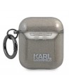 Karl Lagerfeld Glitter Karl's Head Case for AirPods 1/2 - Black