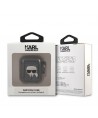 Karl Lagerfeld Glitter Karl's Head Case for AirPods 1/2 - Black