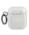 Karl Lagerfeld Glitter Karl's Head case for AirPods 1/2 - silver