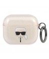 Karl Lagerfeld Glitter Karl's Head Case for AirPods 3 - Gold