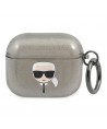 Karl Lagerfeld Glitter Karl's Head Case for AirPods 3 - Black