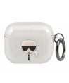 Karl Lagerfeld Glitter Karl's Head case for AirPods 3 - silver