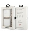 Guess GUHCP13SKC4GBGO iPhone 13 mini 5.4" Transparent hardcase 4G Brown Strap Gold Chain