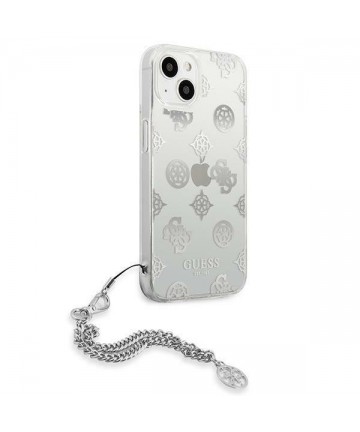 Guess GUHCP13SKPESI iPhone 13 mini 5.4" silver/silver hardcase Peony Chain Collection