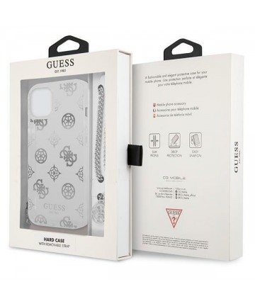 Guess GUHCP13SKPESI iPhone 13 mini 5.4" silver/silver hardcase Peony Chain Collection