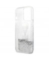 Karl Lagerfeld Liquid Glitter Karl&Choupette Head case for iPhone 13 Pro Max - silver