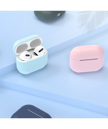 Case for AirPods 2 / AirPods 1 silicone soft cover for headphones blue (case C)