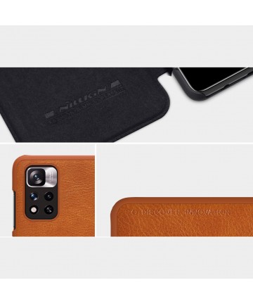 Nillkin Qin Case Case for Xiaomi Redmi Note 11 Pro+ (China) / Redmi Note 11 Pro (China) / Mi11i HyperCharge Camera Protector Hol