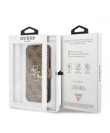 Guess GUBKP13L4GMGBR iPhone 13 Pro / 13 6.1" brown/brown book 4G Big Metal Logo