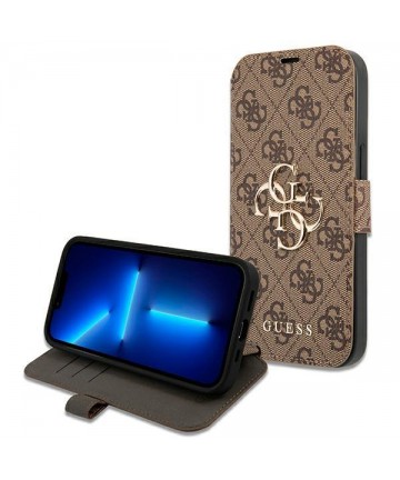 Guess GUBKP13X4GMGBR iPhone 13 Pro Max 6.7" brown/brown book 4G Big Metal Logo