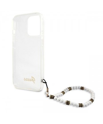 Guess GUHCP13LKPSWH iPhone 13 Pro / 13 6.1" Transparent Hardcase White Pearl