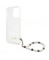 Guess GUHCP13LKPSWH iPhone 13 Pro / 13 6.1" Transparent Hardcase White Pearl