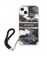 Guess GUHCP13MKCABBK iPhone 13 6.1" black/black hardcase Camo Strap Collection