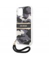 Guess GUHCP13MKCABBK iPhone 13 6.1" black/black hardcase Camo Strap Collection