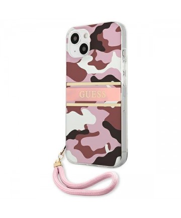 Guess GUHCP13MKCABPI iPhone 13 6.1" pink/pink hardcase Camo Strap Collection