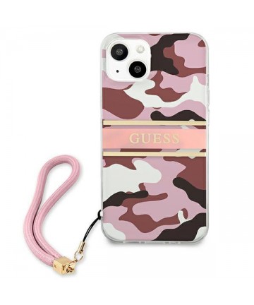 Guess GUHCP13MKCABPI iPhone 13 6.1" pink/pink hardcase Camo Strap Collection