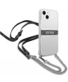 Guess GUHCP13SKC4GBSI iPhone 13 mini 5.4" Transparent hardcase 4G Gray Strap Silver Chain