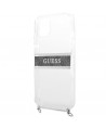 Guess GUHCP13SKC4GBSI iPhone 13 mini 5.4" Transparent hardcase 4G Gray Strap Silver Chain