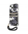 Guess GUHCP13SKCABBK iPhone 13 mini 5.4" black/black hardcase Camo Strap Collection