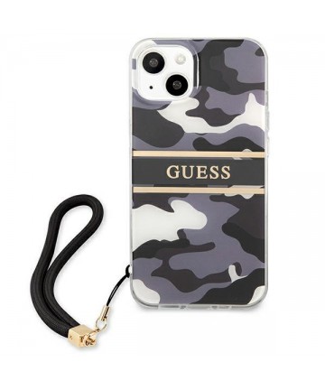 Guess GUHCP13SKCABBK iPhone 13 mini 5.4" black/black hardcase Camo Strap Collection