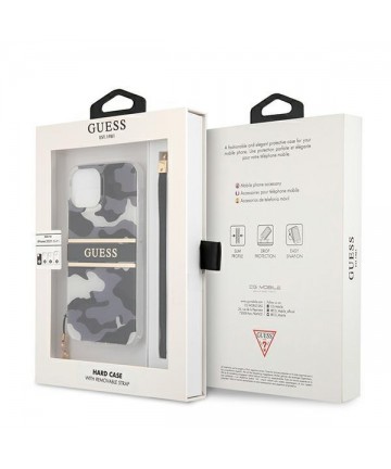 Guess GUHCP13SKCABBK iPhone 13 mini 5.4" black/black hardcase Camo Strap Collection