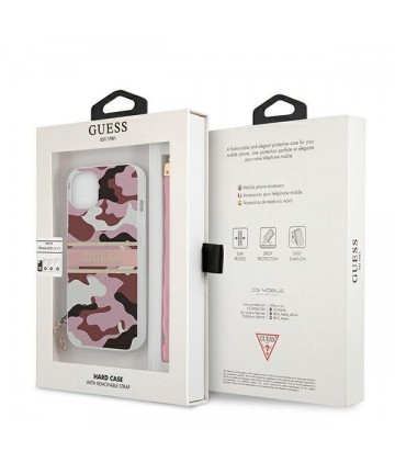 Guess GUHCP13SKCABPI iPhone 13 mini 5.4" pink/pink hardcase Camo Strap Collection