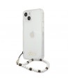 Guess GUHCP13SKPSWH iPhone 13 mini 5.4" Transparent hardcase White Pearl