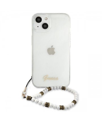 Guess GUHCP13SKPSWH iPhone 13 mini 5.4" Transparent hardcase White Pearl