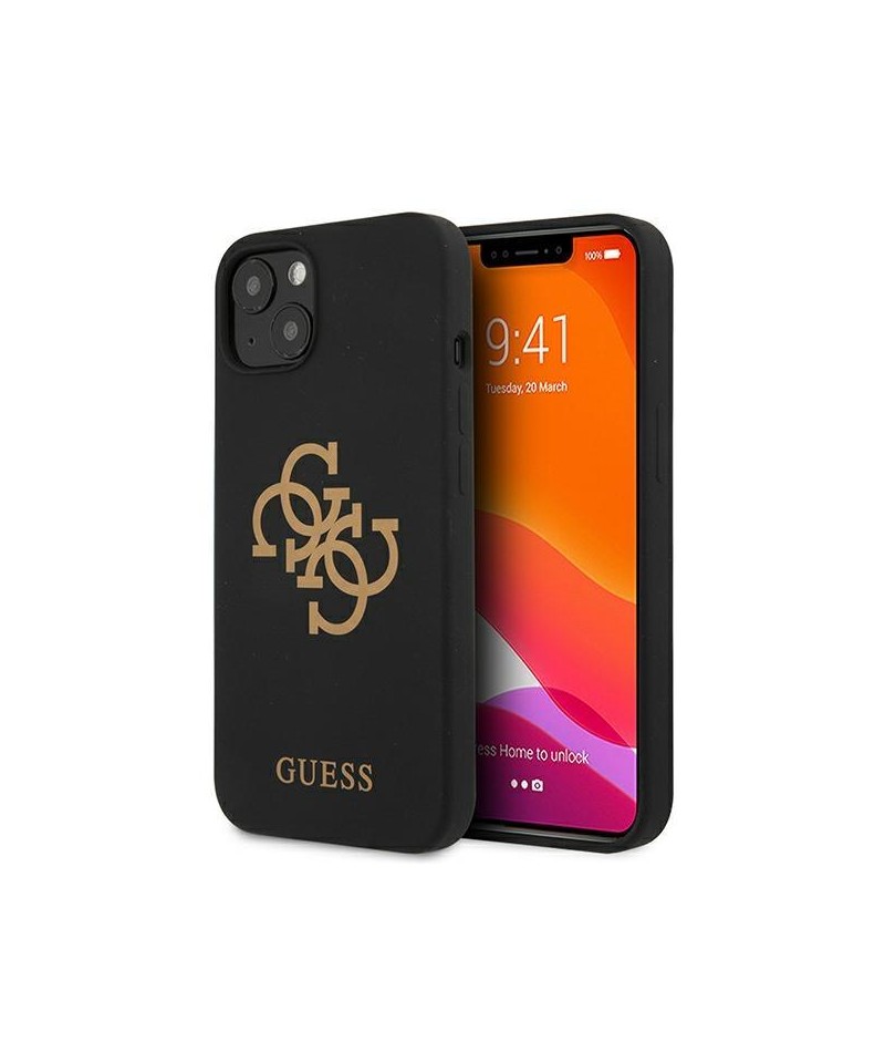 Guess GUHCP13SLS4GGBK iPhone 13 mini 5.4" black/black hard case Silicone 4G Logo