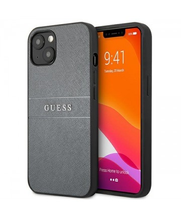 Guess GUHCP13SPSASBGR iPhone 13 mini 5.4" grey/grey Saffiano Strap