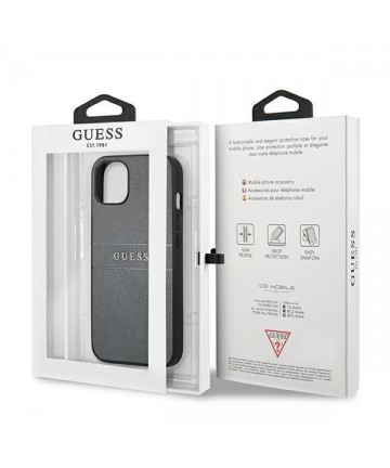 Guess GUHCP13SPSASBGR iPhone 13 mini 5.4" grey/grey Saffiano Strap