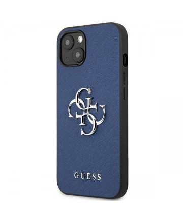 Guess GUHCP13SSA4GSBL iPhone 13 mini 5.4" blue/blue hardcase Saffiano 4G Metal Logo