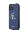 Guess GUHCP13SSA4GSBL iPhone 13 mini 5.4" blue/blue hardcase Saffiano 4G Metal Logo