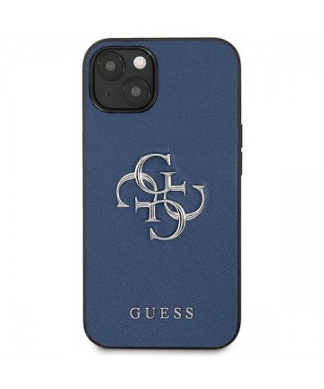 Guess GUHCP13SSA4GSBL iPhone 13 mini 5.4" blue/blue hardcase Saffiano 4G Metal Logo