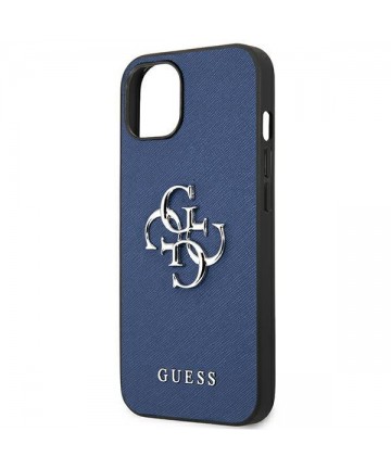 Guess GUHCP13SSA4GSBL iPhone 13 mini 5.4" blue/blue hardcase Saffiano 4G Metal Logo