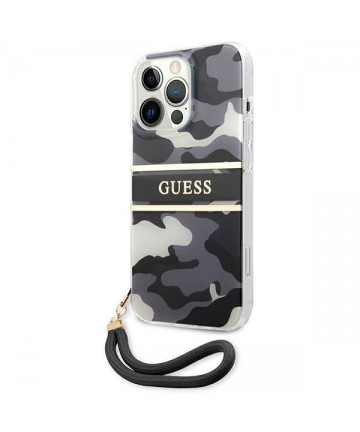 Guess GUHCP13XKCABBK iPhone 13 Pro Max 6.7" black/black hardcase Camo Strap Collection