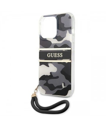 Guess GUHCP13XKCABBK iPhone 13 Pro Max 6.7" black/black hardcase Camo Strap Collection