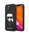 Karl Lagerfeld Saffiano Ikonik Karl's Patch Case for iPhone 13 mini - Black