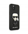 Karl Lagerfeld Saffiano Ikonik Karl's Patch Case for iPhone 13 mini - Black