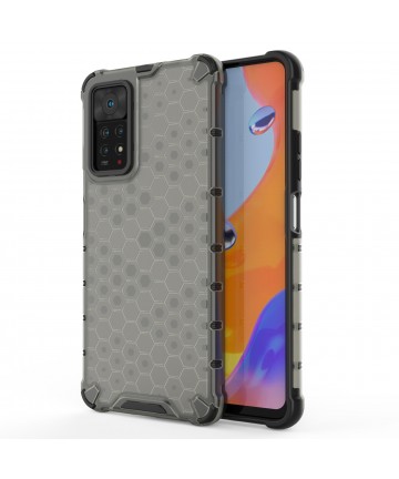 Honeycomb case armored cover with a gel frame for Xiaomi Redmi Note 11 Pro + / 11 Pro black