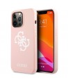 Guess GUHCP13LLS4GWPI iPhone 13 Pro / 13 6.1" pink/pink hard case Silicone 4G Logo
