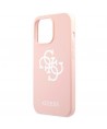 Guess GUHCP13LLS4GWPI iPhone 13 Pro / 13 6.1" pink/pink hard case Silicone 4G Logo