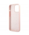 Guess GUHCP13LLS4GWPI iPhone 13 Pro / 13 6.1" pink/pink hard case Silicone 4G Logo