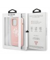 Guess GUHCP13LLS4GWPI iPhone 13 Pro / 13 6.1" pink/pink hard case Silicone 4G Logo