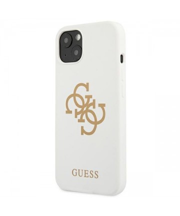Guess GUHCP13SLS4GGWH iPhone 13 mini 5.4" white/white hard case Silicone 4G Logo