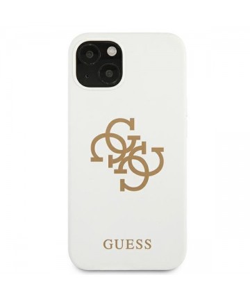 Guess GUHCP13SLS4GGWH iPhone 13 mini 5.4" white/white hard case Silicone 4G Logo